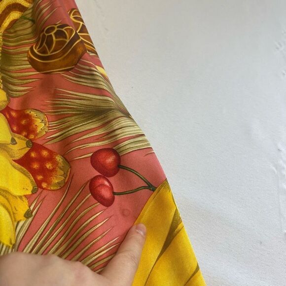 Carlisle Tropical Banana Multicolor Silk VTG Shirt Size 16 Rare - Picture 10 of 11